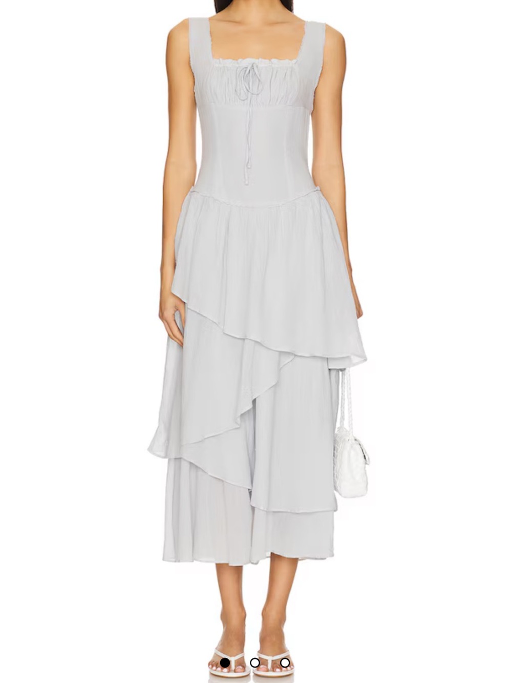 Free People In My Dreams Midi Dress in Pearl Blue